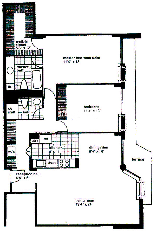 4170 N Marine Drive Floorplan - The Solway E, K, J Tiers